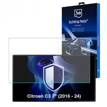 3MK PROTECTION Citroen C3 (2016-2024) TechWrap Mattes Displayschutzfolie für den mittleren Bildschirm