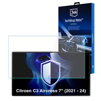 3MK PROTECTION TechWrap Matter Displayschutzfolie für Citroen C3 Aircross 7-Zoll-Mittendisplay (2021-2024)
