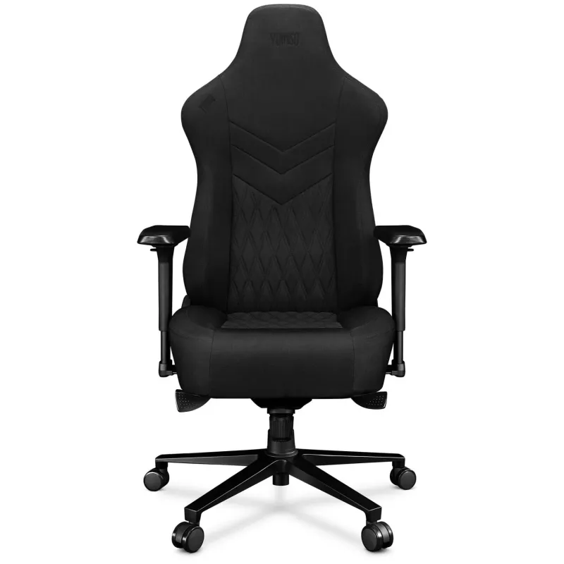 YUMISU 2053 Gaming-Stuhl, Stoffbezug, schwarz (Y-2053-BB-M)