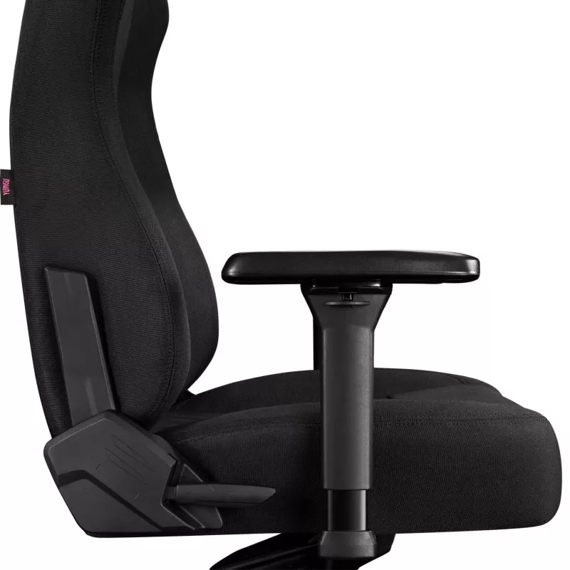 YUMISU 2053 Gaming-Stuhl, Stoffbezug, schwarz (Y-2053-BB-M)