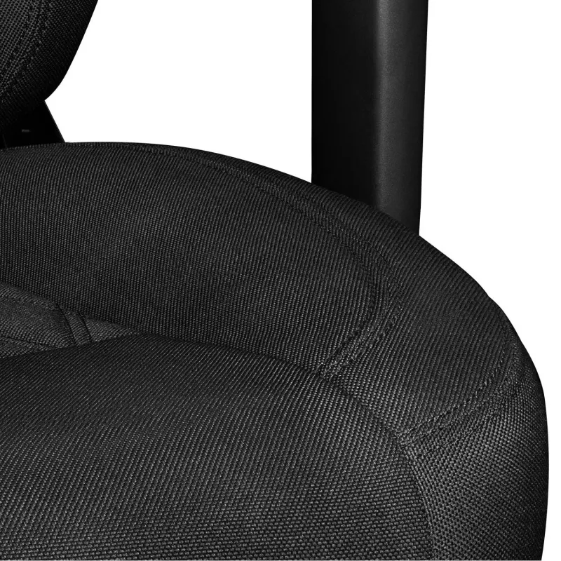 YUMISU 2053 Gaming-Stuhl, Stoffbezug, schwarz (Y-2053-BB-M)