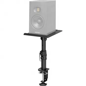 MOZOS MSK10 Studio-Monitorständer Paar – höhenverstellbare Lautsprecherständer aus Stahl mit Entkopplungspads, Bodenspikes & Kabelmanagement, 800–1300 mm, 20 kg Belastung pro Ständer, Schwarz