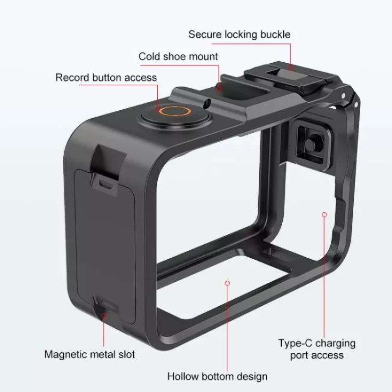PULUZ Kamerakäfig Rahmenhalterung für DJI Osmo Action 6 - PU1088B