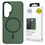 3MK Smoke MagCase für Samsung Galaxy S25 - Grüne transluzente MagSafe-Rückseitenhülle