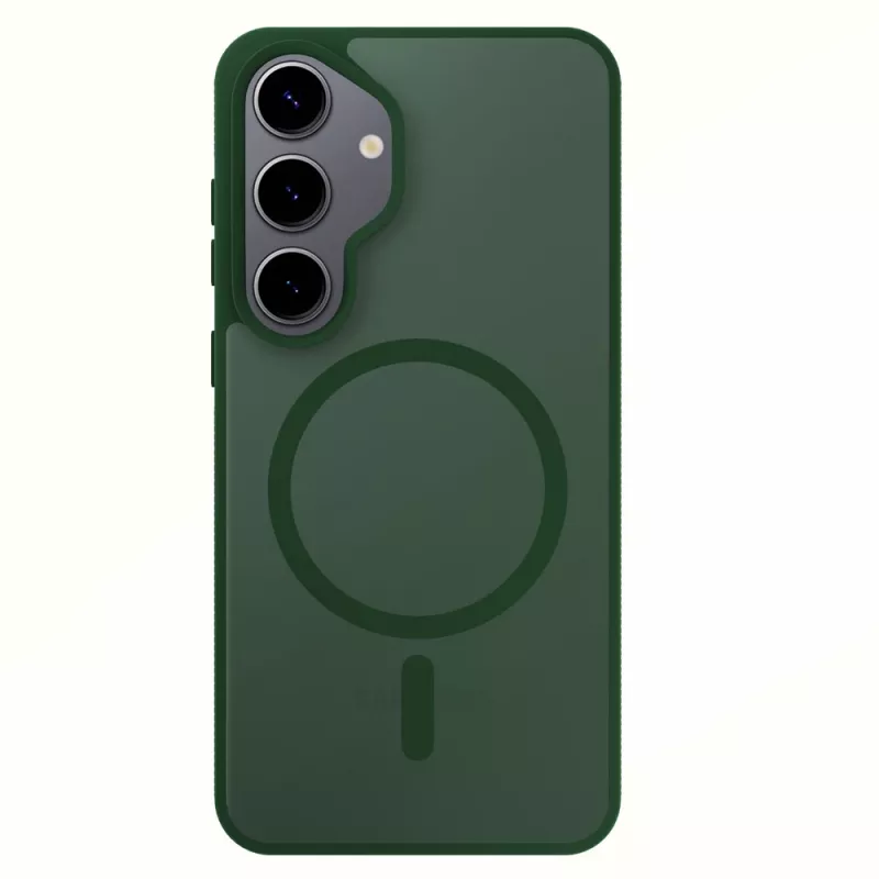 3MK Smoke MagCase für Samsung Galaxy S25 - Grüne transluzente MagSafe-Rückseitenhülle