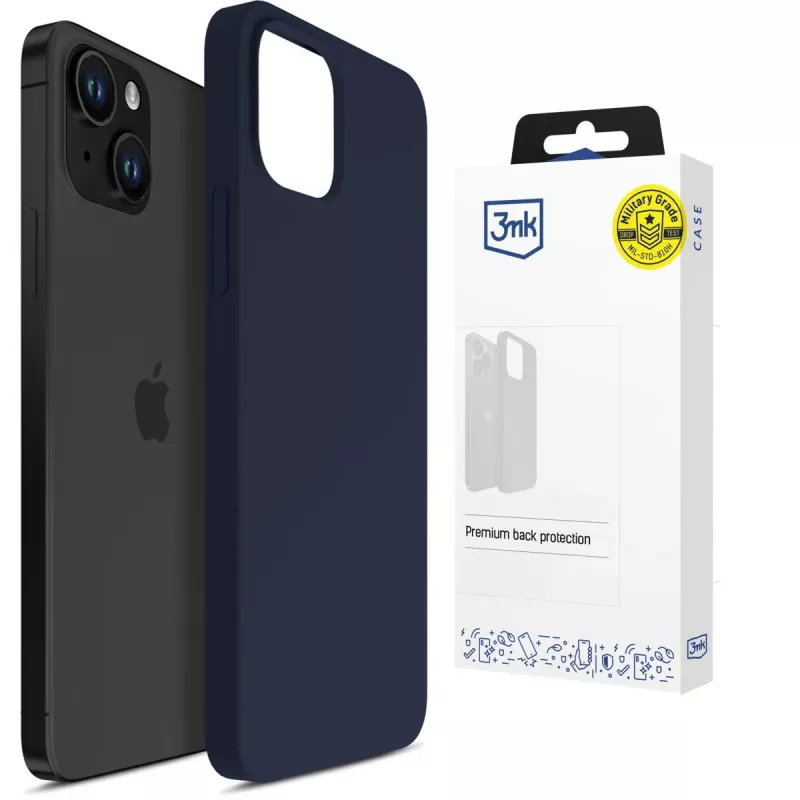 3MK PROTECTION Apple iPhone 15 - 3mk Hardy Mellow Hülle Dunkelblau