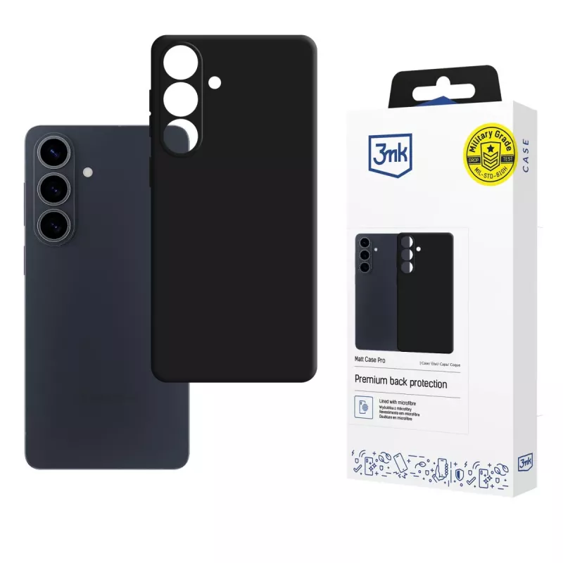 3mk Matt Case Pro für Samsung Galaxy S26 FE Schwarz