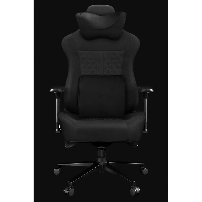YUMISU 2052 Gaming-Stuhl, Stoffbezug, schwarz (Y-2052-GB-M)