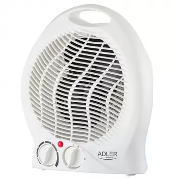 Adler AD 7728 PTC Keramik-Heizlüfter 2000W mit Oszillation, 2 Heizstufen, Kaltluftmodus, Überhitzungs- und Kippschutz, Weiß/Schwarz