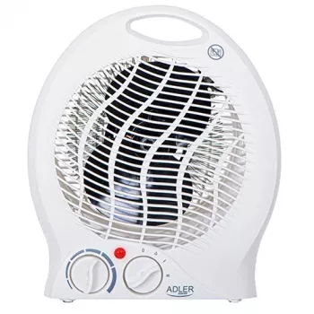 Adler AD 7728 PTC Keramik-Heizlüfter 2000W mit Oszillation, 2 Heizstufen, Kaltluftmodus, Überhitzungs- und Kippschutz, Weiß/Schwarz
