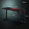 Diablo X-Mate 1400 Gaming-Schreibtisch 140 cm x 60 cm Schwarz