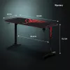 Diablo X-Mate 1400 Gaming-Schreibtisch 140 cm x 60 cm Schwarz