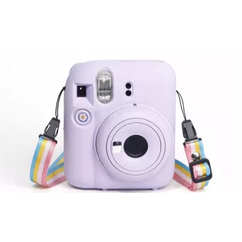 LOVEINSTANT Silikon-Schutzhülle für Fujifilm Instax Mini 12 – Lila