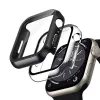 CRONG Hybrid Watch Case mit Tempered Glass Bildschirmschutz für Apple Watch 45mm - Transparent