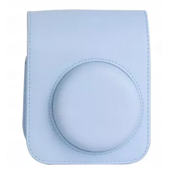 LOVEINSTANT blaue PU-Leder Kameratasche mit Trageriemen für Fujifilm Instax Mini 12