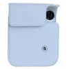 LOVEINSTANT blaue PU-Leder Kameratasche mit Trageriemen für Fujifilm Instax Mini 12