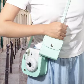 LOVEINSTANT Fototasche für Fujifilm Instax Square Fotos (SQ1/SQ6/SQ10/SQ20/SQ40), Grün