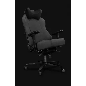 Yumisu 2054 Stoff Gaming-Stuhl Grau/Schwarz, 150 kg, 2D-Armlehnen, Neigbar 90-150°