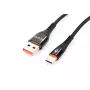 Accura USB-A auf USB-C 2,0m Gummiertes Kabel 5V/2A Schwarz
