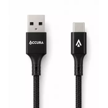 Accura USB 2.0 auf USB-C Kabel 1,0 m Schwarz