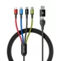 Accura 8-in-1 Multi-Ladekabel USB-A/USB-C auf 2x USB-C, Lightning, Micro USB, 3.0A, 1,2m, Schwarz