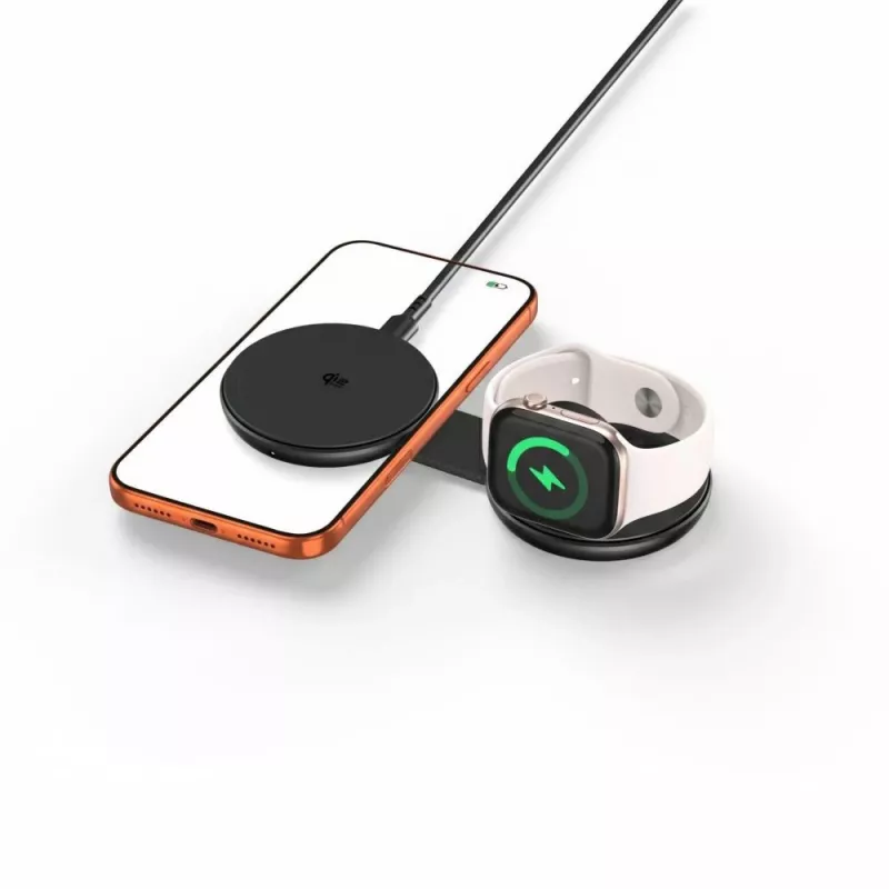 TECH-PROTECT A55 2-in-1 Magnetisches MagSafe-Ladegerät 25W Qi2.2 Schwarz
