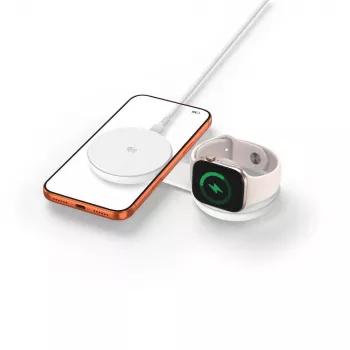 TECH-PROTECT A55 2-in-1 Magnetisches MagSafe-Ladegerät 25W Qi2.2 Weiß
