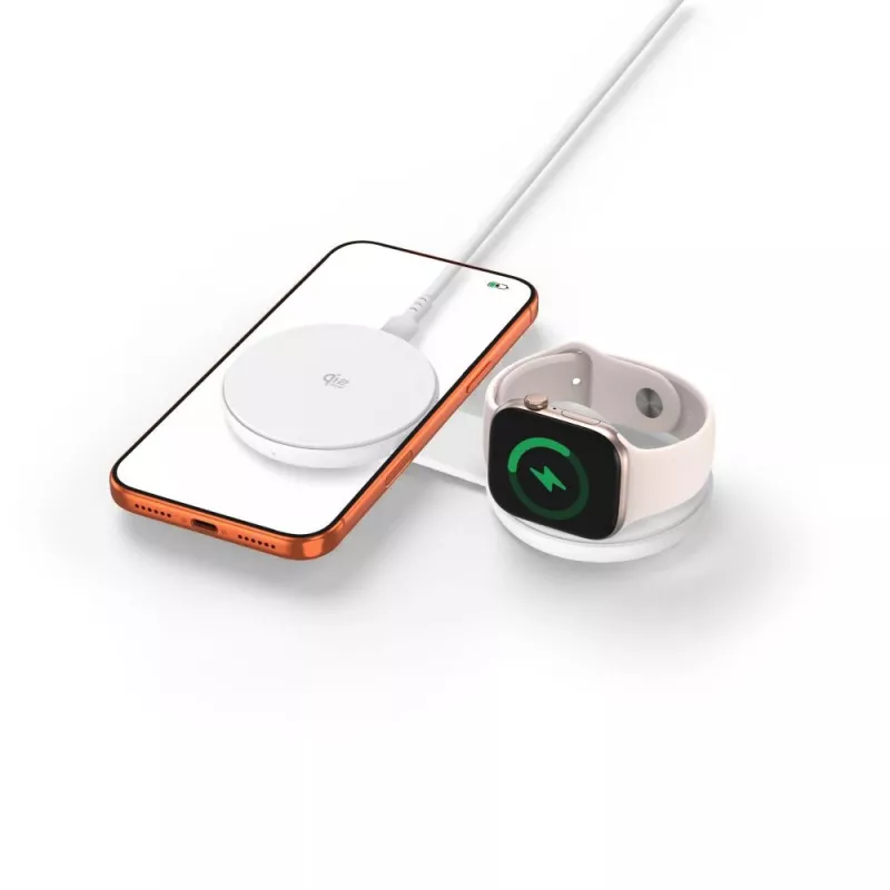 TECH-PROTECT A55 2-in-1 Magnetisches MagSafe-Ladegerät 25W Qi2.2 Weiß