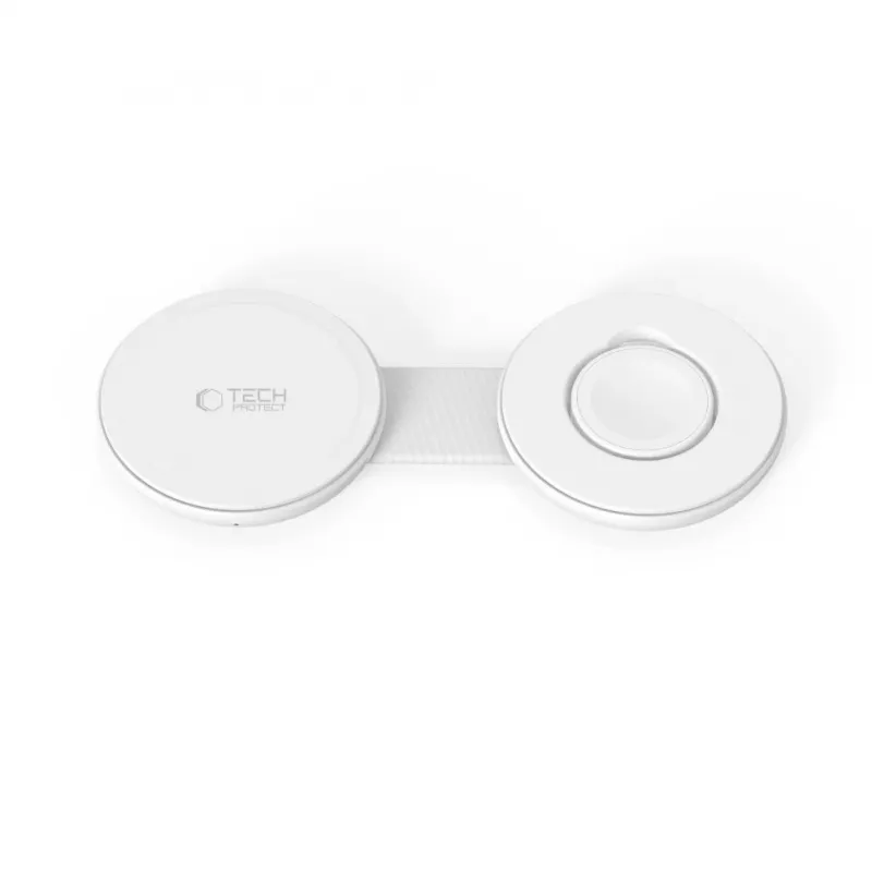 TECH-PROTECT A55 2-in-1 Magnetisches MagSafe-Ladegerät 25W Qi2.2 Weiß