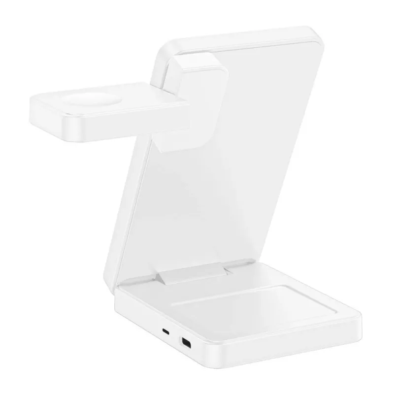 TECH-PROTECT A56 3-in-1 Magnetisches MagSafe kabelloses Ladegerät 25W Qi2.2 Weiß