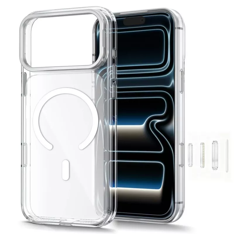 TECH-PROTECT MAGSTAND MagSafe Clear Case mit Kickstand für iPhone 17 Pro Max / 18 Pro Max