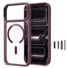 Tech-Protect Magmat MagSafe CC-Hülle für iPhone 17 Pro / 18 Pro - Dunkles Kirschrot/Klar
