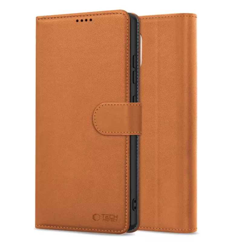Tech-Protect Wallet-Hülle für Apple iPhone 16E Sattelbraun
