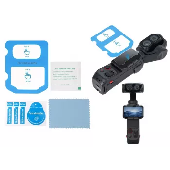 SUNNYLIFE 9H Hartglas Screen- & Objektivschutz-Set für Insta360 Luna Ultra mit AR-Beschichtung, 2.5D-Kanten und Montagezubehör