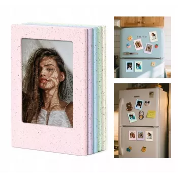 LOVEINSTANT 5x Magnetischer Bilderrahmen-Set für Fujifilm Instax Mini – Pastellfarben, Kühlschrank-Montage
