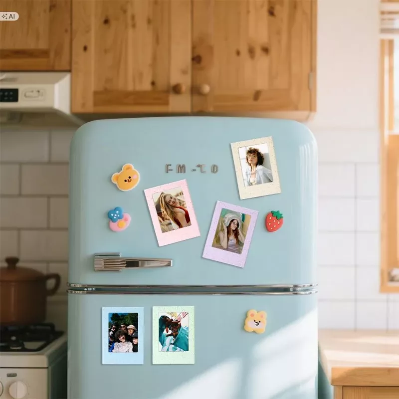 LOVEINSTANT 5x Magnetischer Bilderrahmen-Set für Fujifilm Instax Mini – Pastellfarben, Kühlschrank-Montage