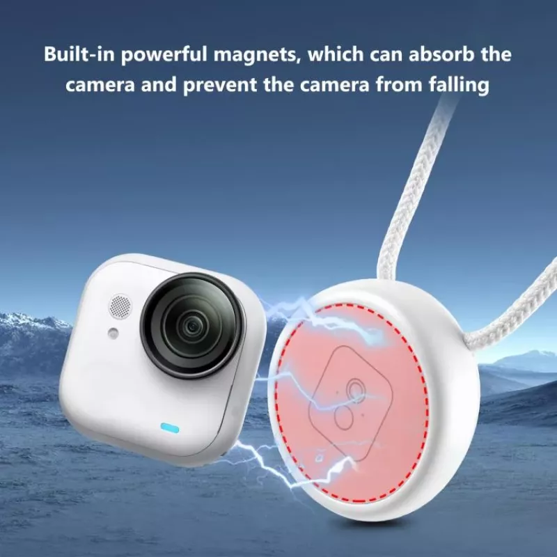 PULUZ PU1205W Magnetische Halshalterung Lanyard für Insta360 GO Ultra, Weiß