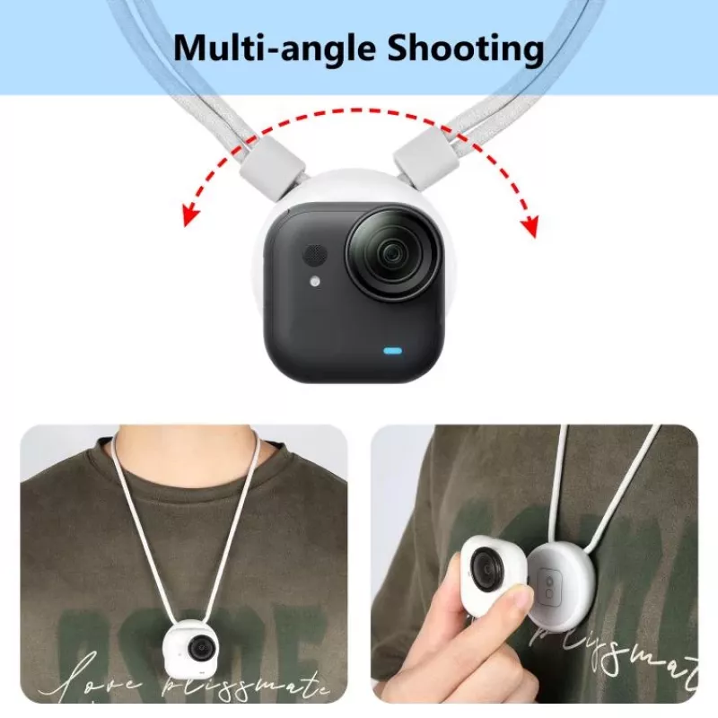 PULUZ PU1205W Magnetische Halshalterung Lanyard für Insta360 GO Ultra, Weiß