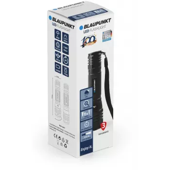 Blaupunkt BT-FL8060 LED-Taschenlampe mit Zoom, 300 lm (BLAUPUNKTBT-FL8060)