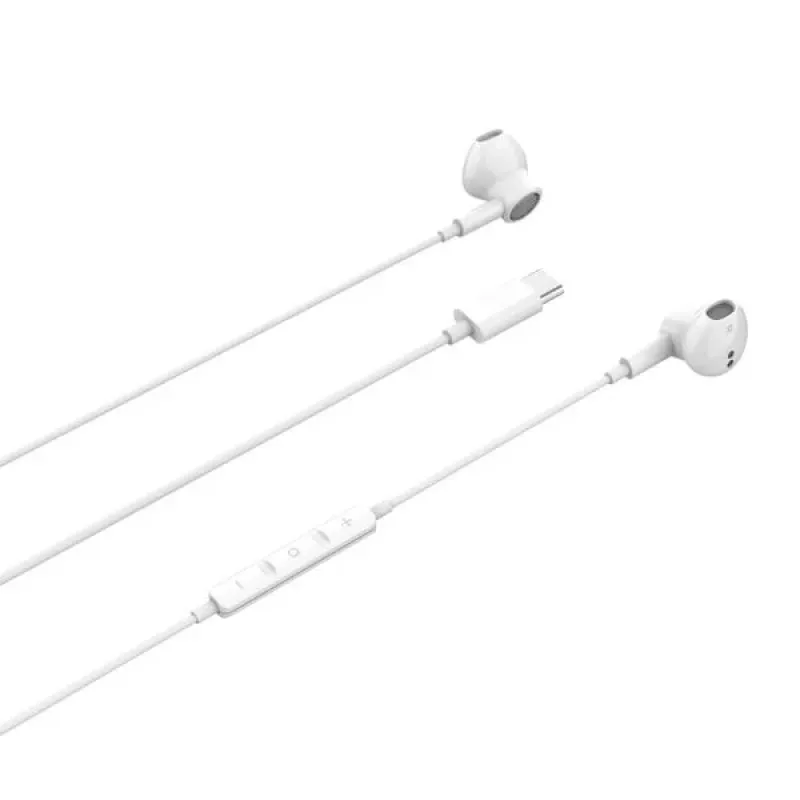 Beline USB-C In-Ear-Kopfhörer mit Mikrofon und Fernbedienung, Weiß