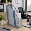 LEAN Metall Büro-Organizer-Ständer für Dokumente und Ordner, vertikal, Silber, A4