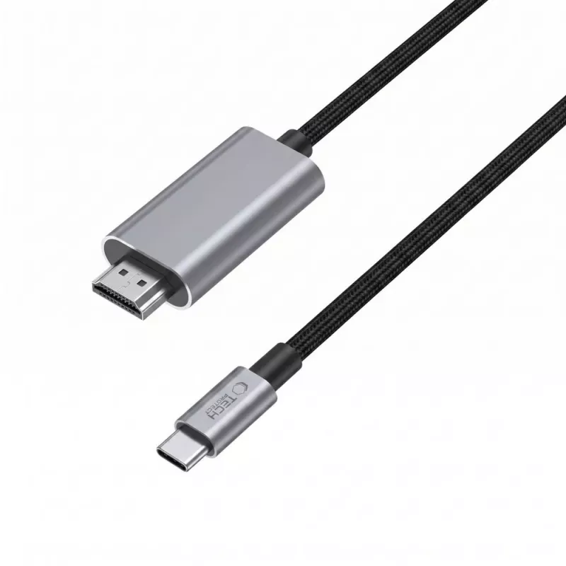 TECH-PROTECT ULTRABOOST Kabel USB-C auf HDMI 2.1 8K 60Hz 200cm Eisengrau