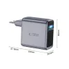 TECH-PROTECT POWERVISION NC140W-GaN 4-Port-Netzladegerät PD 140W / QC3.0 Dunkelgrau