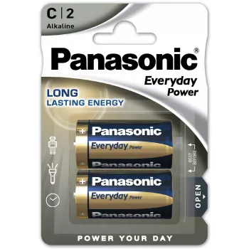 Panasonic Everyday Power C Alkaline Batterien LR14 1,5 V 2er-Pack Blister