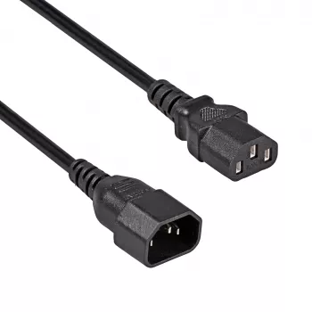 Akyga AK-PC-07C Verlängerungskabel CU IEC C13 auf C14 3m Schwarz