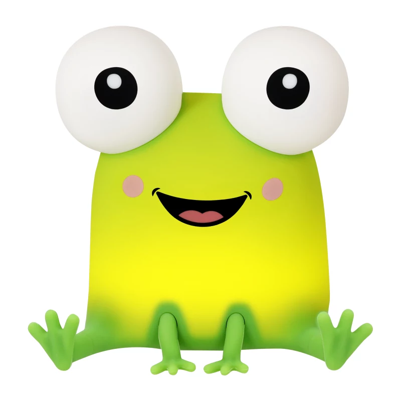 INNOGIO GIOFROGO Frosch LED Nachtlicht GIO-165 - Wiederaufladbare Silikonlampe mit Touch-Steuerung, 7 Farben, Timer
