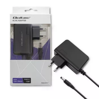 Qoltec 15W 5V 3A AC/DC-Netzteil mit 3,5x1,35mm Hohlstecker