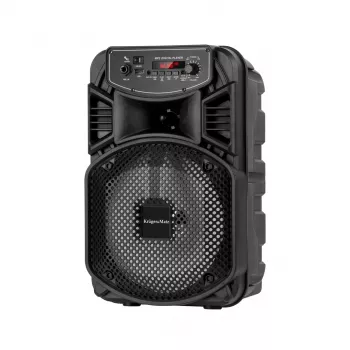 Kruger & Matz Music Box Tragbarer kabelloser Lautsprecher 10W Bluetooth 5.0 TWS FM-Radio AUX microSD USB Schwarz