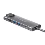 USB-C-Hub-Multiport-Adapter mit HDMI 4K, 2x USB 3.0, USB-C-Daten, 100W PD, Gigabit-Ethernet, Space Grey
