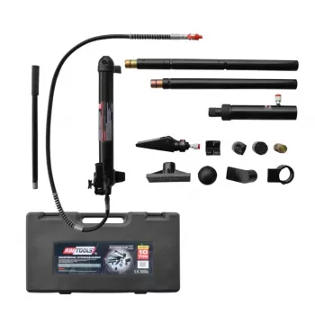 AWTOOLS Hydraulischer Spreizer 10 Tonnen mit Handpumpe und Verlängerungsrohren